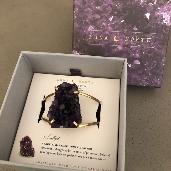 Amethyst Cuff Bracelet - Picture 4 of 5